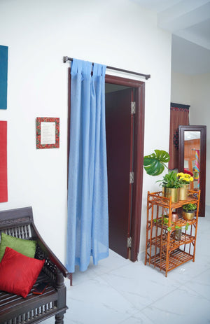 Antara -Organza Door Curtain - Blue