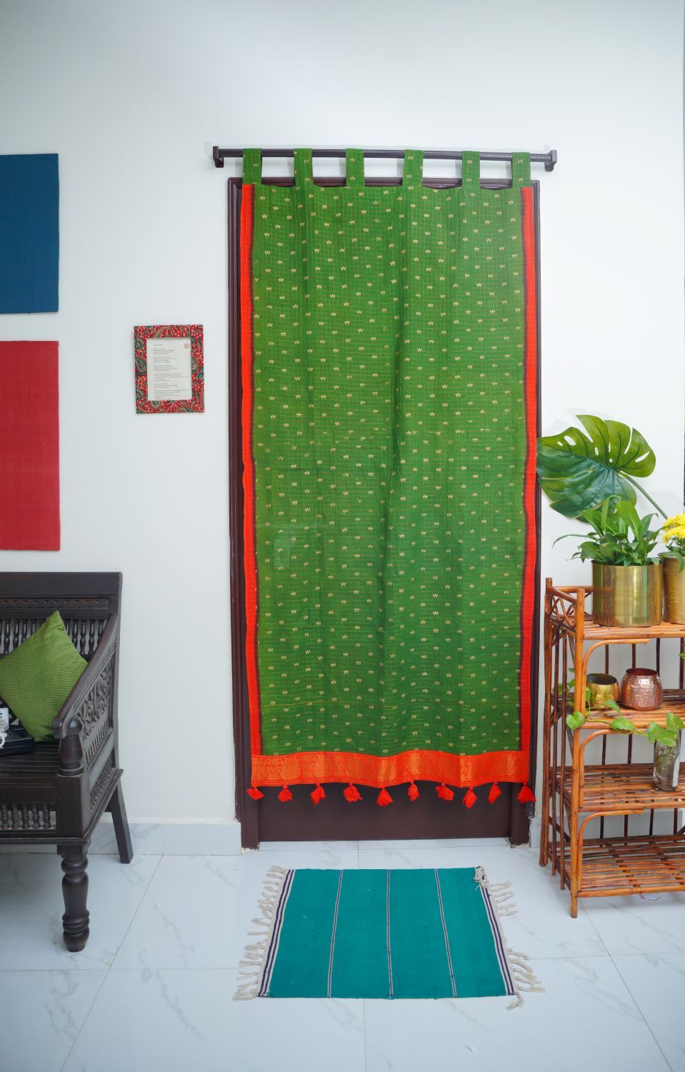 Antara - Madurai Door Curtain - Green