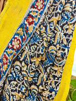 Manjari- Handwoven Mangalagiri Silk-Cotton Saree with Nizam Border & Kalamkari Hand Block Print (Copy) (Copy) (Copy)