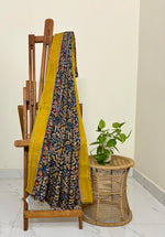 Manjari- Handwoven Mangalagiri Silk-Cotton Saree with Nizam Border & Kalamkari Hand Block Print (Copy) (Copy) (Copy)