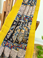 Manjari- Handwoven Mangalagiri Silk-Cotton Saree with Nizam Border & Kalamkari Hand Block Print (Copy) (Copy) (Copy)