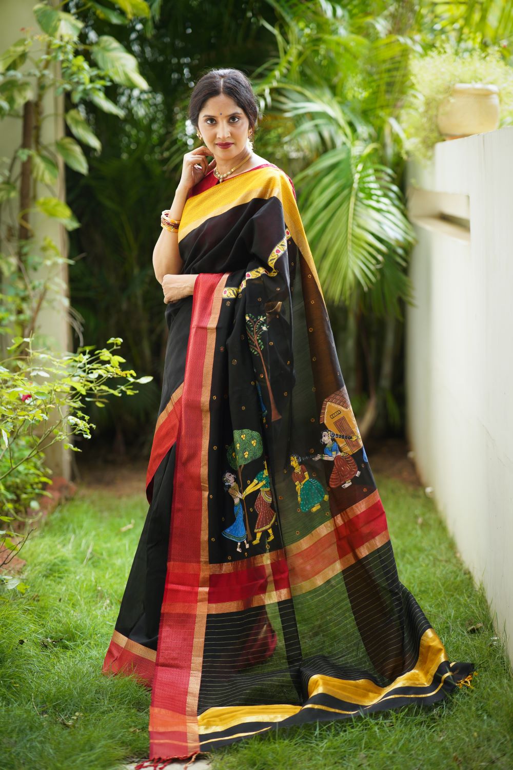 Breaker Bay Grey Handwoven Pure Cotton Silk Maheshwari Saree | Saree,  Cotton silk, Fashion