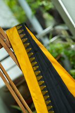 Dobara - Black  - Preloved Kuppadam Cotton Saree