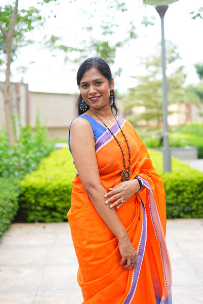 Pottu orange saree🧡✨ Now available in our website www.pranaah.com  #pranaahbypoornimaindrajith #onamsaree #pranaahonam2023 | Instagram