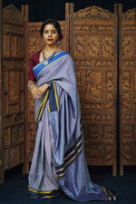 Udipi & Khun - Upcycled Patchwork Saree- Blue