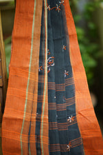 Dobara - Black - Preloved Cotton Saree