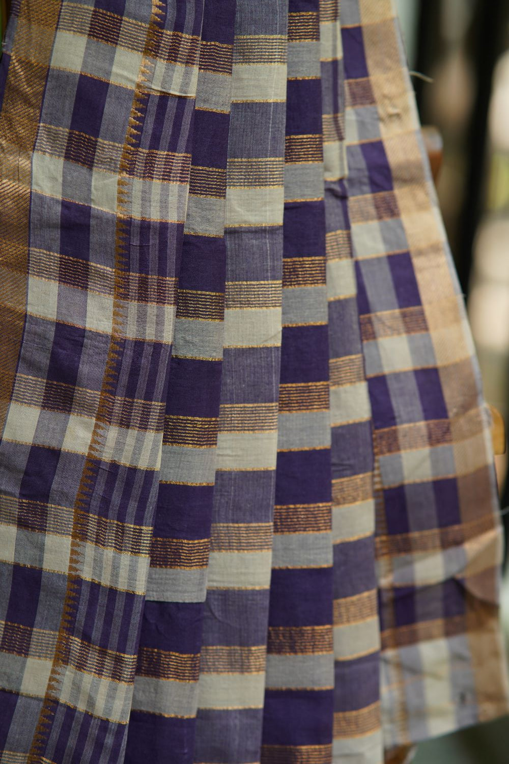 Dobara - Purple - Preloved Cotton Saree