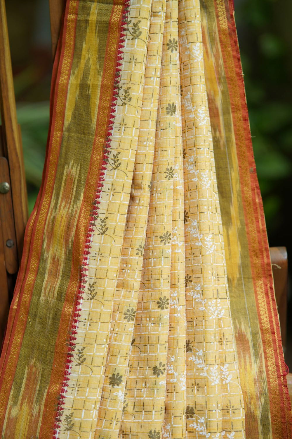 Dobara - Yellow - Preloved Cotton Saree
