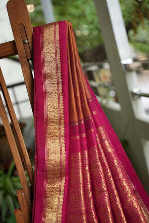 Dobara - Brown - Preloved Kanchi Silk