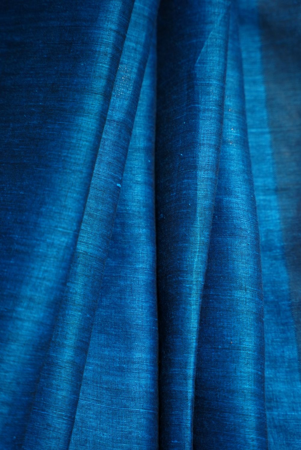 Dobara - Blue - Preloved Linen Saree