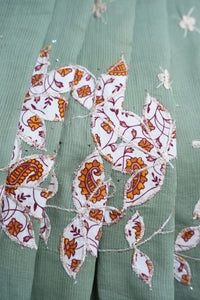 Dobara - Applique Queen- Preloved Cotton Saree