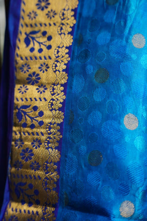 Dobara - Blue - Preloved Samudrika Pattu Saree