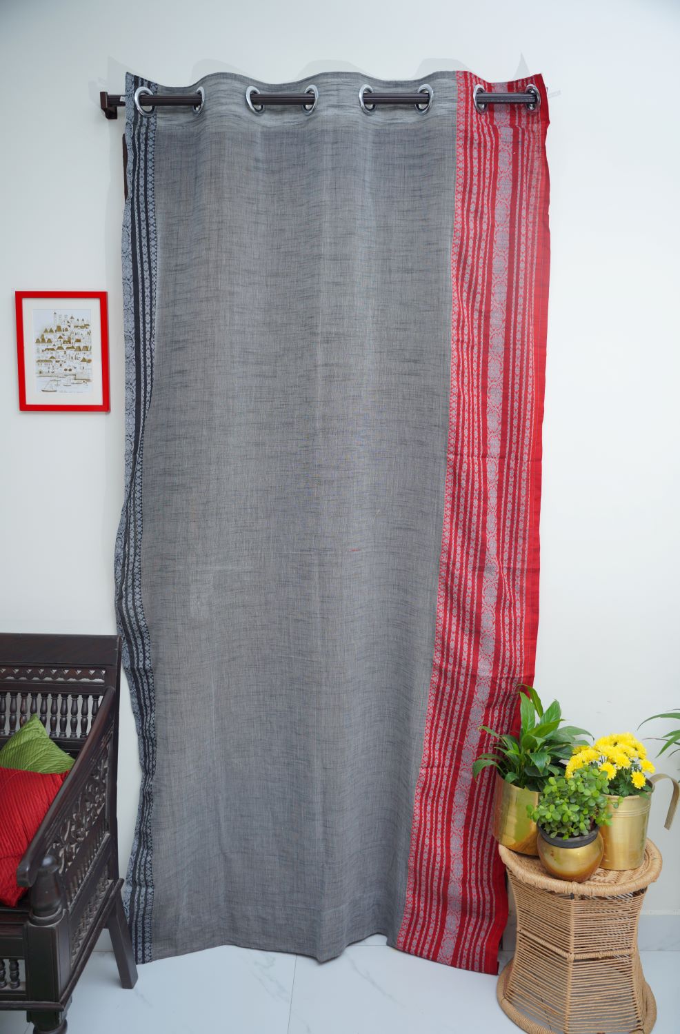 Antara - Phulia Door Curtain - Grey