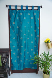 Antara -Maheshwari Door Curtain - Teal