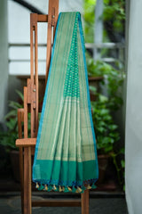 Dobara - Green - Preloved Blend Cotton Saree