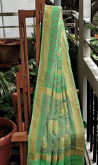 Dobara -  Green - Preloved Georgette Saree