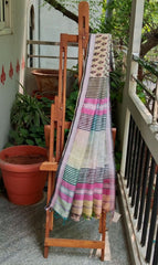 Dobara - Multi - Preloved Chandari Silk Saree