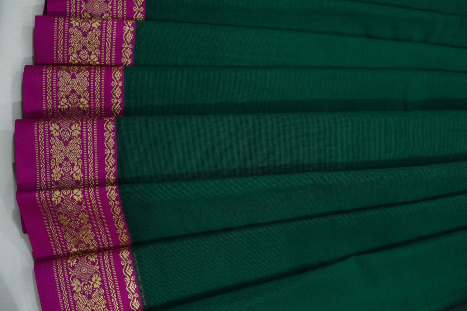 Narayanpet Cotton Saree - Green