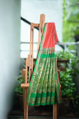 Dobara - Orange - Preloved Silk Saree