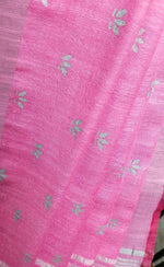 Kamalam - Printed Bhagalpur Slub Saree - Pink