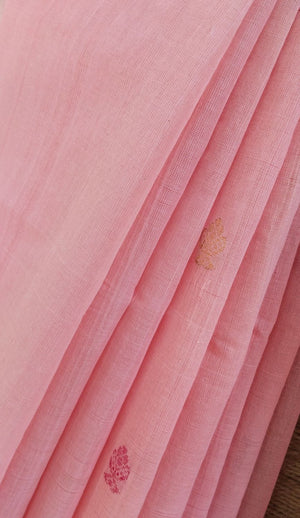 Venkatagiri Cotton with Butis - Baby Pink