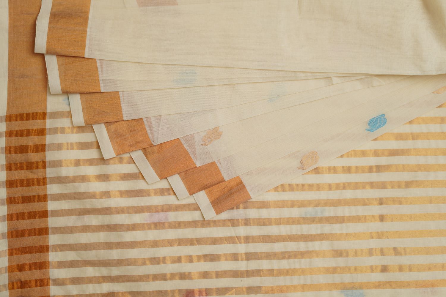 Venkatagiri Cotton with Butis - Cream