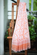 Dobara - Peach - Preloved Jamdani Saree