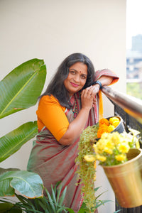 Copy of Flower Power Saree - Tender Mango leaf