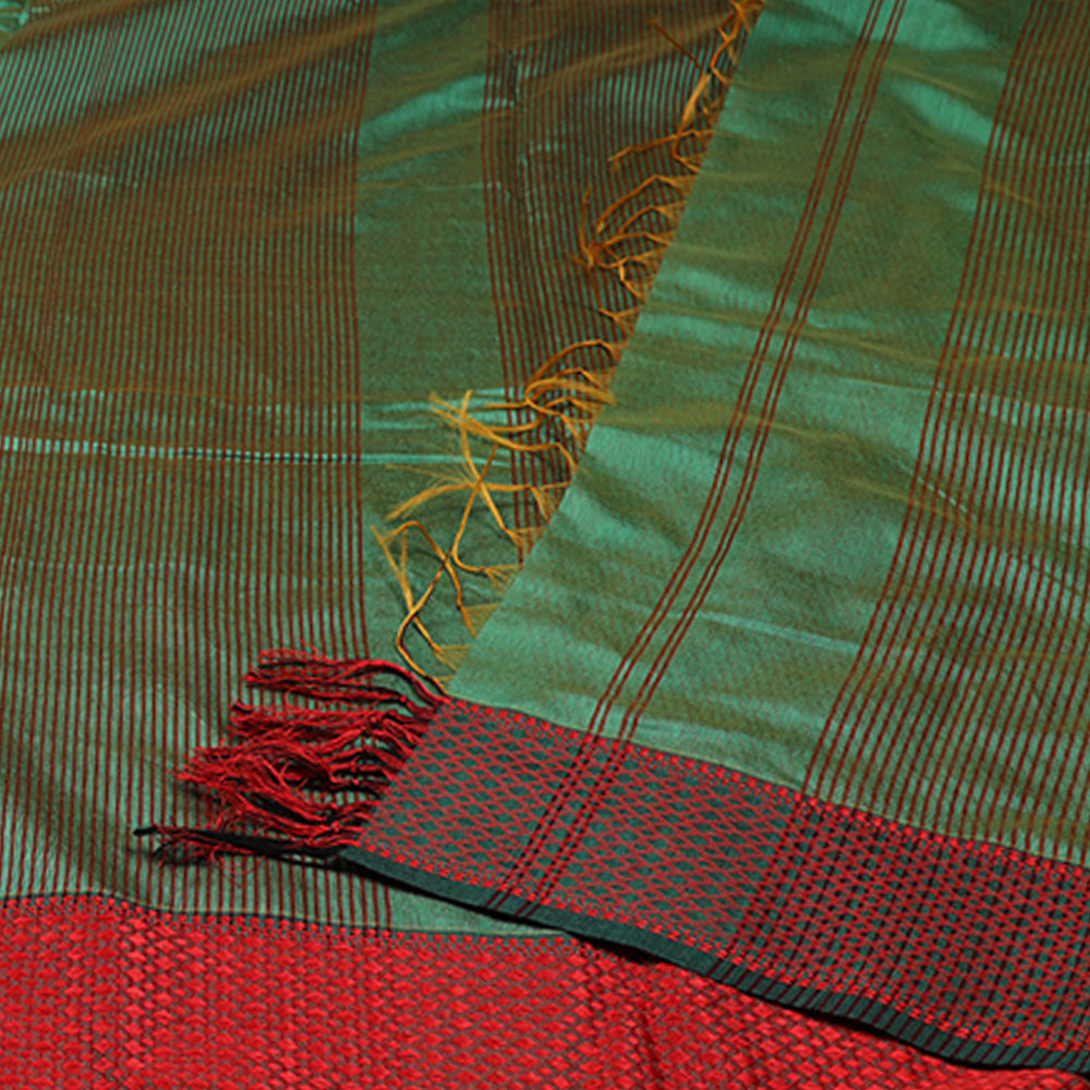 Six Yards Plus | Maheshwari Saree | Satin Thread Border Saree