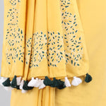 Vine - Cotton Modal Saree - Mustard
