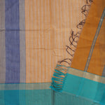 Maheshwari Silk Cotton Saree with Ganga Jamuna Border – Brown
