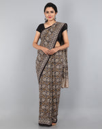 Pedana Kalamkari - Hand Block Printed - Mul Cotton Saree 11