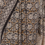 Pedana Kalamkari - Hand Block Printed - Mul Cotton Saree 11