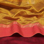 Maheshwari Silk Cotton Saree with Ganga Jamuna Border - Red