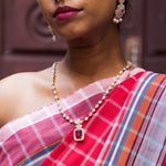 Kunbi Saree | Red Multichecks