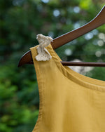 ColorPlay | Cotton Modal Sleeveless Blouse with Handmade Crochet Trim - Yellow