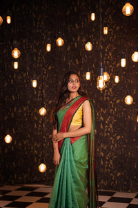 Six Yards Plus | Maheshwari Saree | Satin Thread Border Saree
