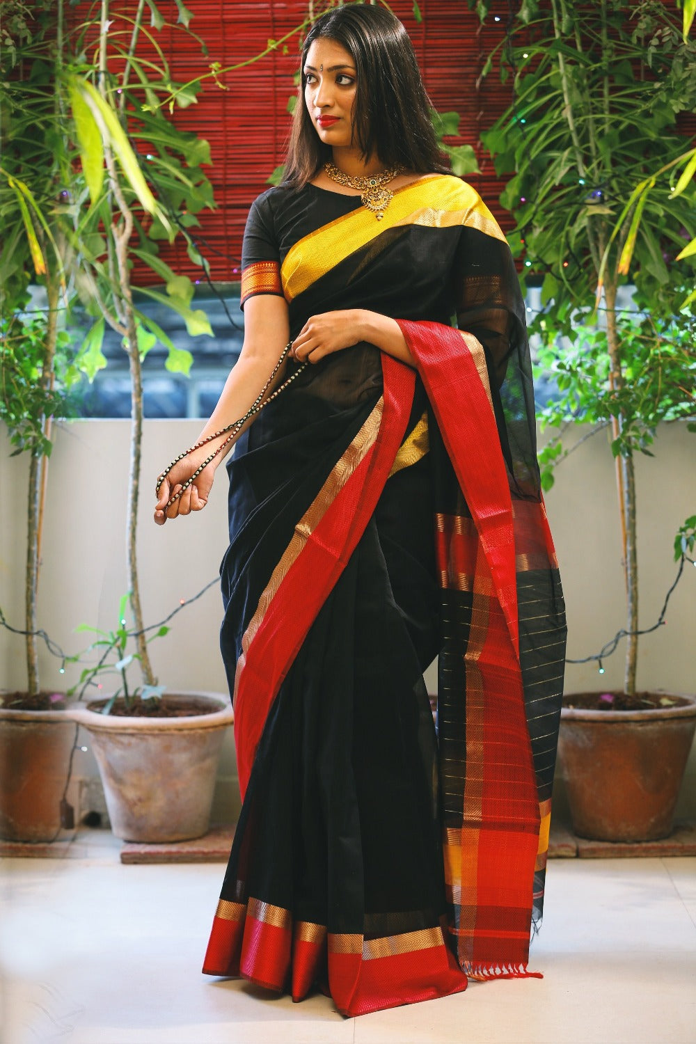 Maheshwari Rasta Kosa Pallu Saree at Best Price in Indore | Shree Iccha  Collection