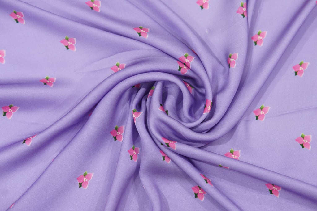 Fabric - Modal Satin - Bougainvilla - Purple