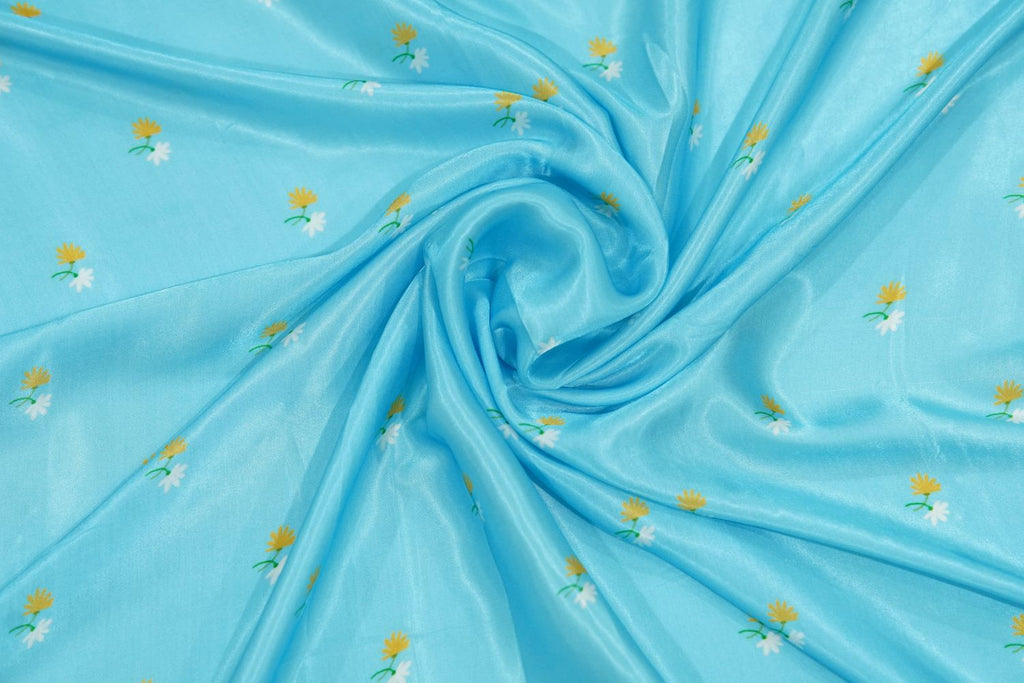 Fabric - Modal Satin - Chamanti - Sky Blue