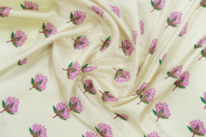 Fabric - Modal Satin - Radhamanoharam - Cream