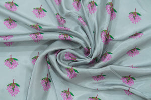 Fabric - Modal Satin - Radhamanoharam - Grey