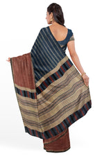 Dobara- Maati- Preloved Kanchi Pure Silk Saree with Ajrakh Printing