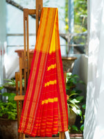 Narayanpet Silk Saree - Yellow/Red