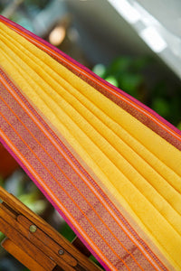 Pale Yellow & Pink - Handwoven Silk Cotton Induri Saree