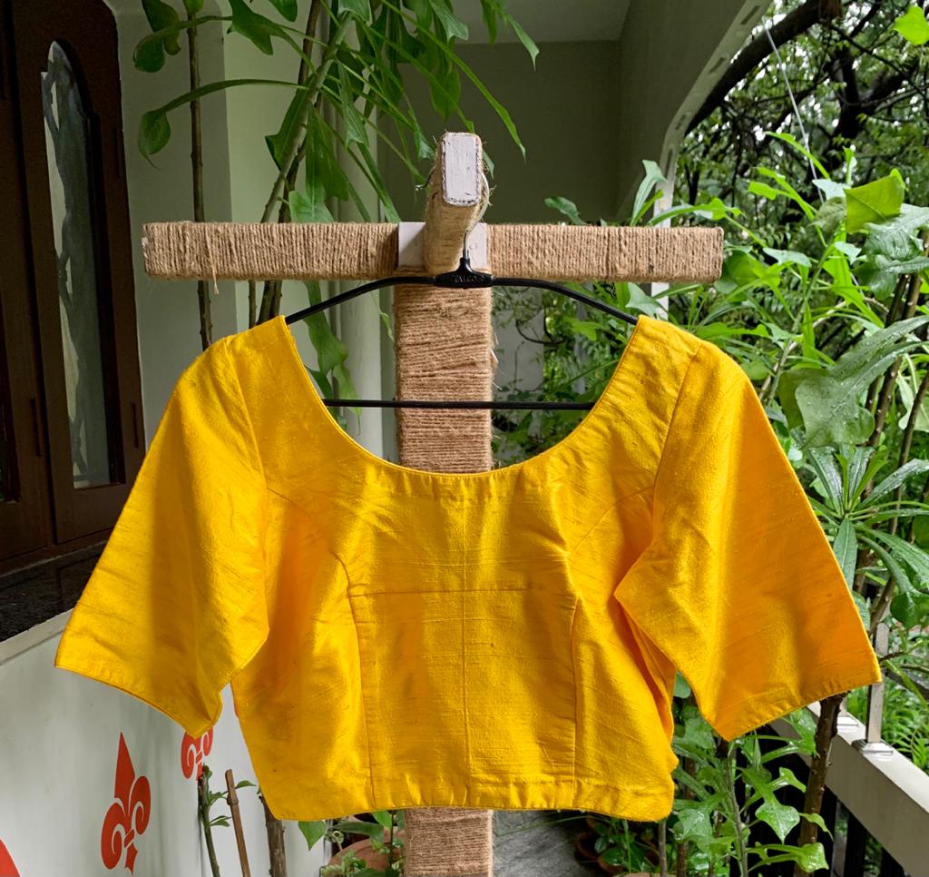 Raw Silk Blouse - Yellow – Six Yards Plus