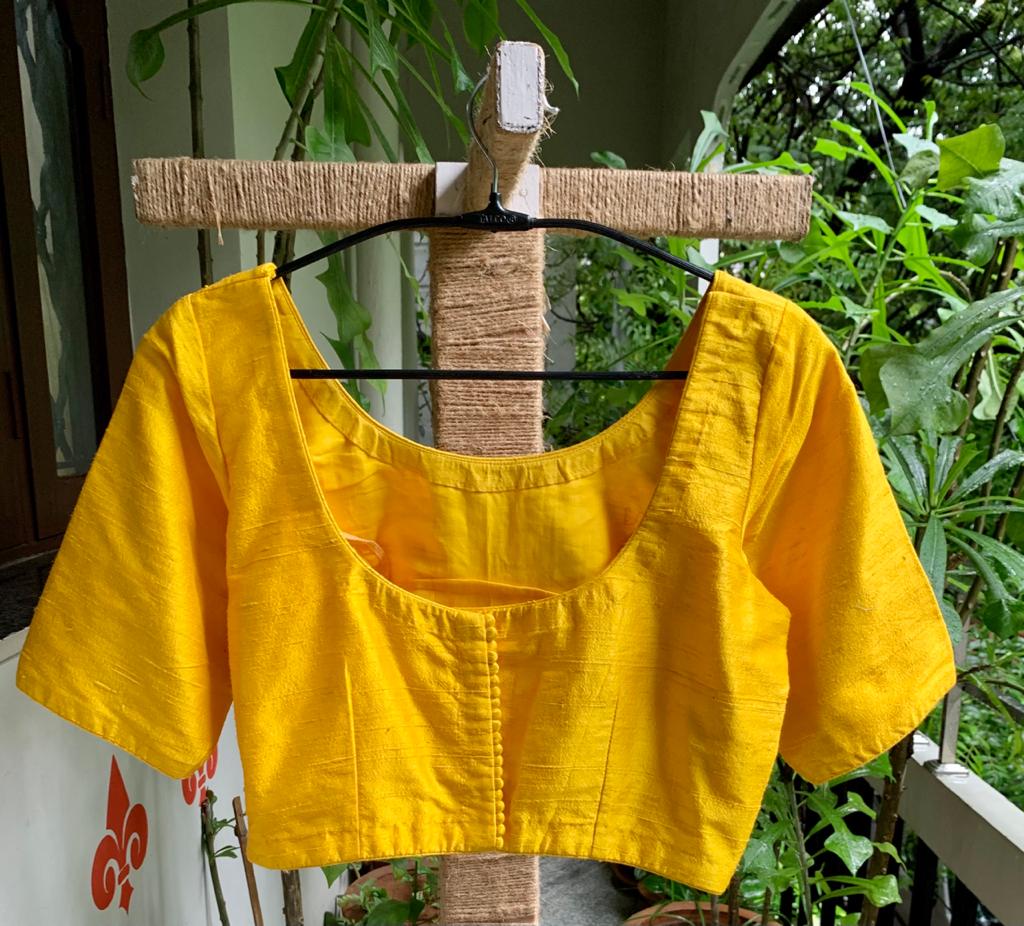 Raw Silk Blouse - Yellow – Six Yards Plus