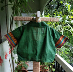 Handloom Cotton Blouse with Zari Border | Sap Green